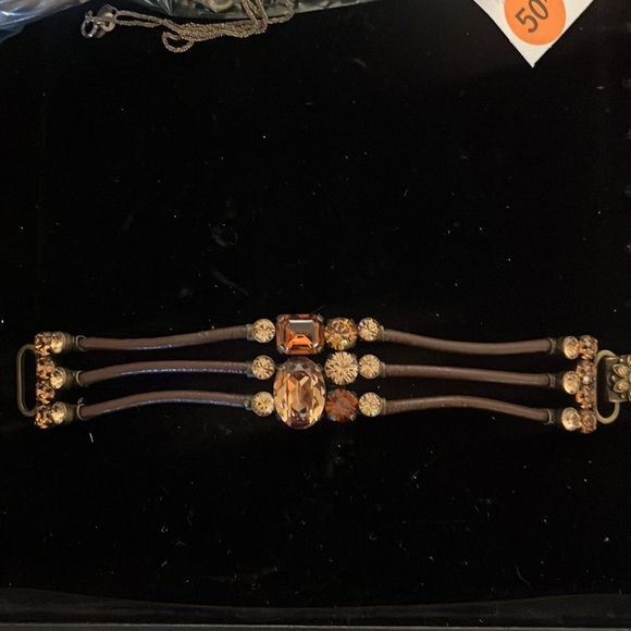 Swarovski Brown and topaz stone necklace and bracelet - Picture 4 of 5